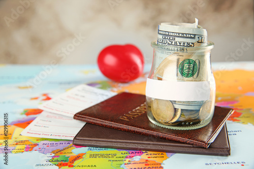 Passports with tickets and ...