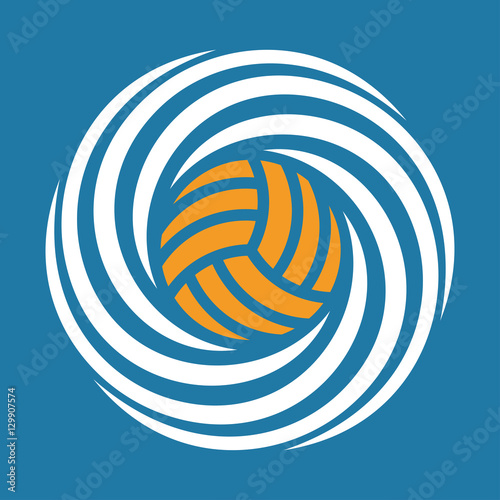 Water polo icon. Vector image for sports design.