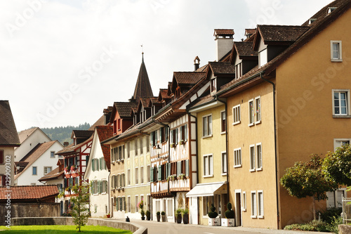 Bremgarten, Switzerland - characteristic swiss houses
