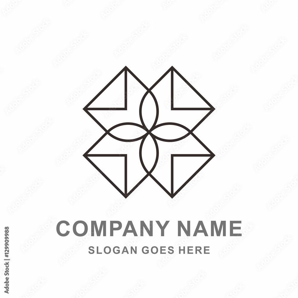 Geometric Square Cross Strips Flower Pattern Interior Motif Decoration Business Company Stock Vector Logo Design Template Geometric Square Cross Strips Flower Pattern Interior Motif Decoration Business Company Stock Vector Logo Design Template