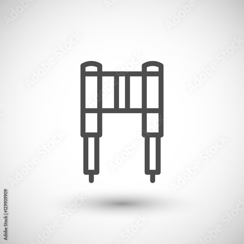 Motorcycle fork line icon