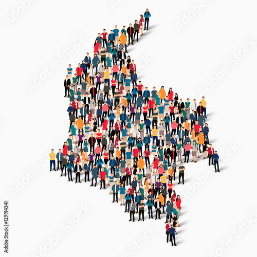 people map country Colombia vector