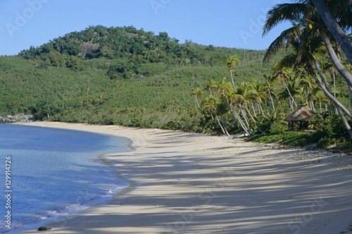 Tropical beach, Waya Island, Yasawa Group, Fiji, South Pacific islands photo