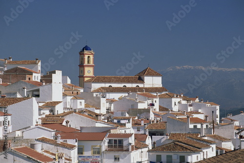 Rooftops and church of Algatocin village, near Ronda, Malaga, Andalucia, Spain photo