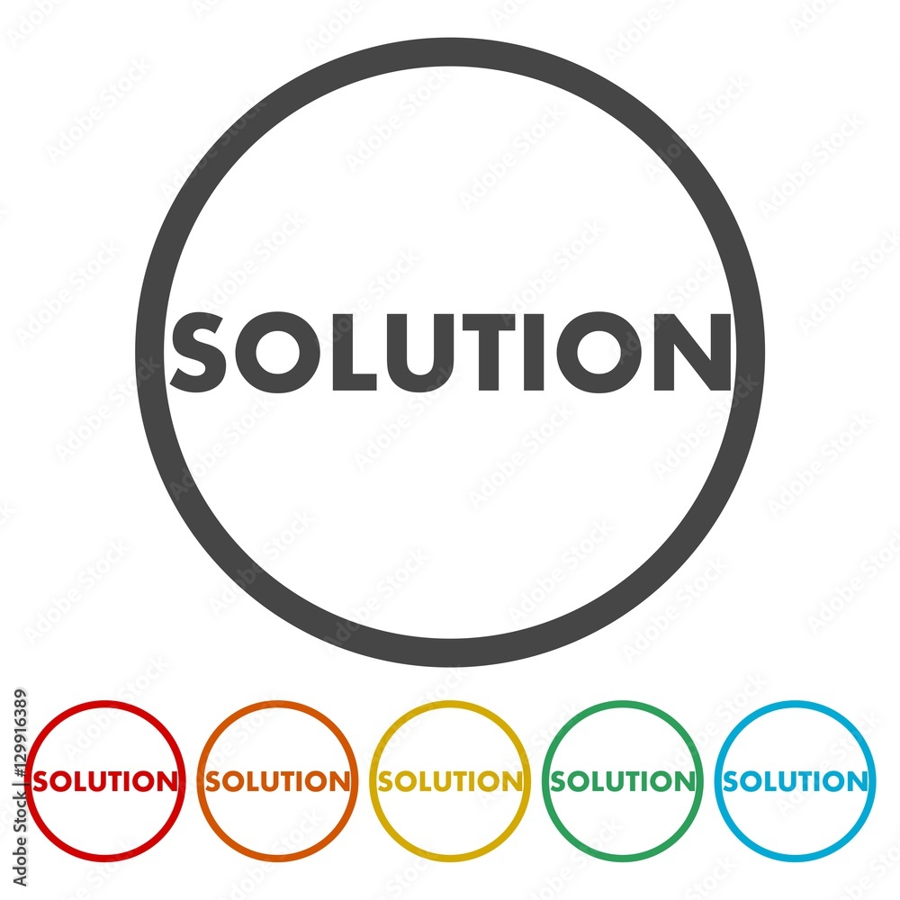 Solution icon, button Solution icon, button