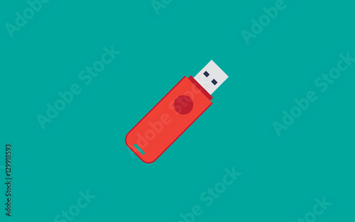 Usb Flash drive flat design vector