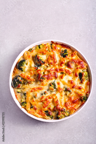 Broccoli cheese pasta bake