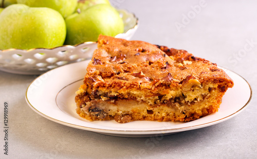 Slices of apple cake