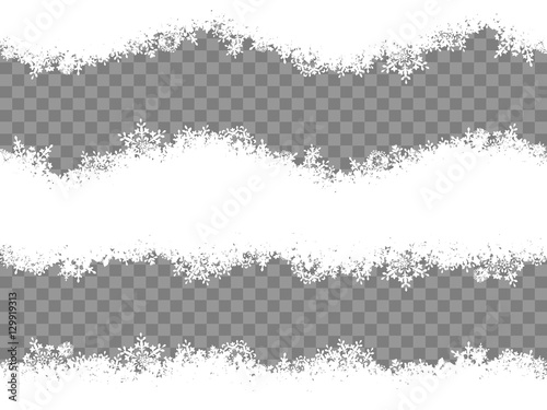 Snowflakes border. EPS 10