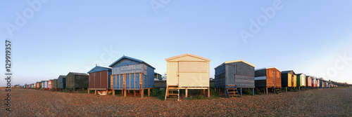 Beach huts on beach © moodboard