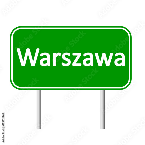 Warszawa road sign.