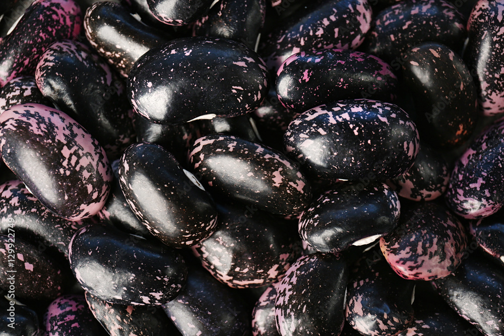 Dried black haricot beans as a background Dried black haricot beans as a background