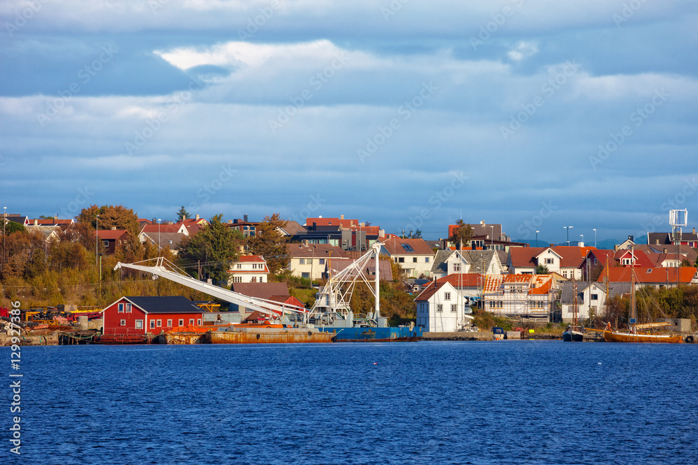 Small fishing harbor in Stavanger, Norway.