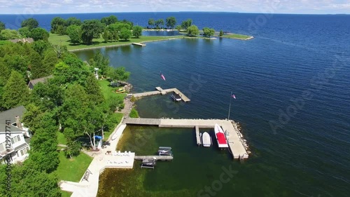 Scenic shoreline with beaches and marinas; Egg Harbor Wisconsin.
 photo