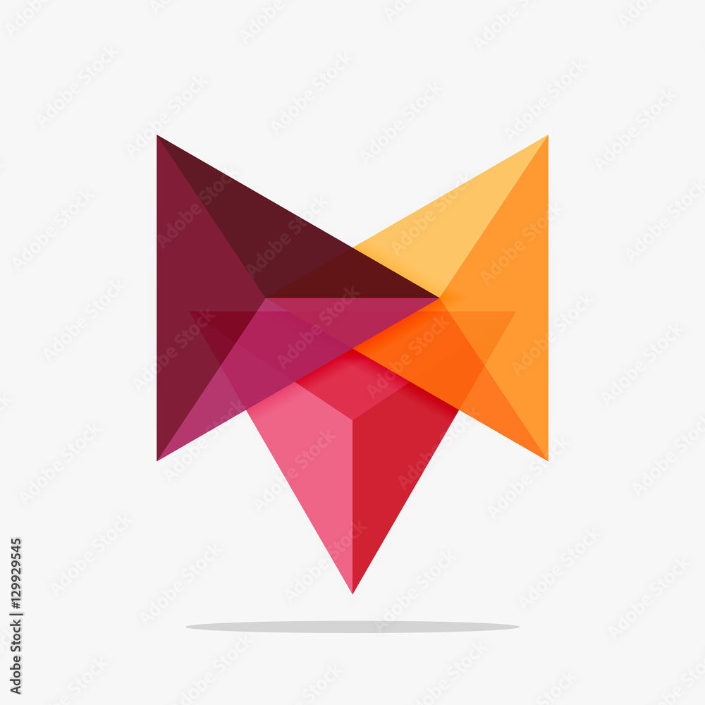 Blank triangle layout business template Blank triangle layout business template