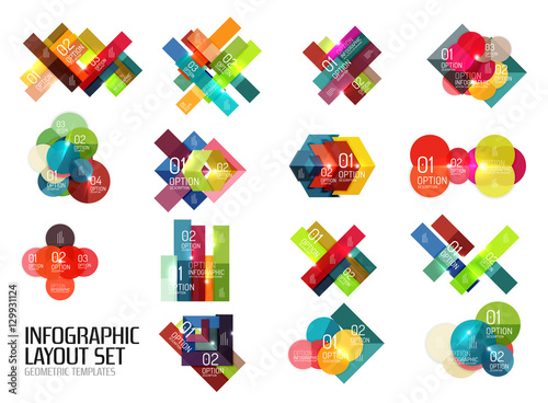 Set of buiness infographics templates
