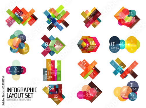 Set of buiness infographics templates