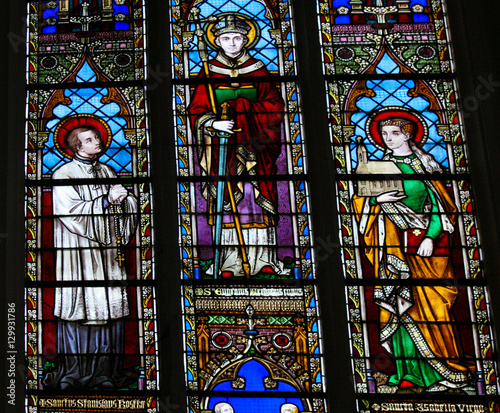 Stained Glass - Saints Stanislaus, Eugene and Isabel photo