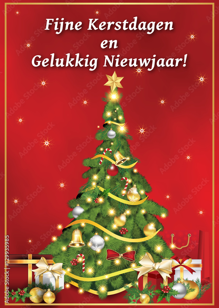ภาพประกอบสต็อก Fijne Kerstdagen en Gelukkig Nieuwjaar 2017! winter