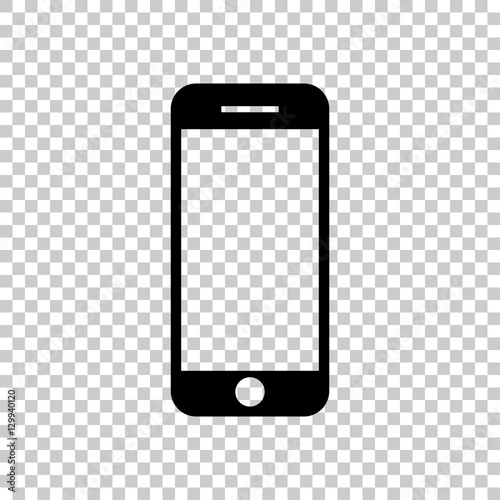 mobile phone icon. Black icon on transparent background.