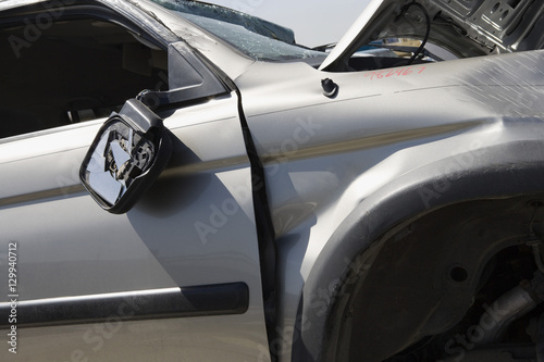 Damaged motor vehicle at junkyard © moodboard
