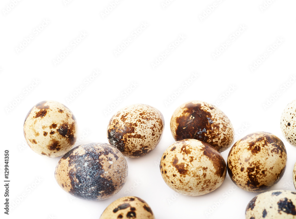 Quail eggs isolated over white background Quail eggs isolated over white background