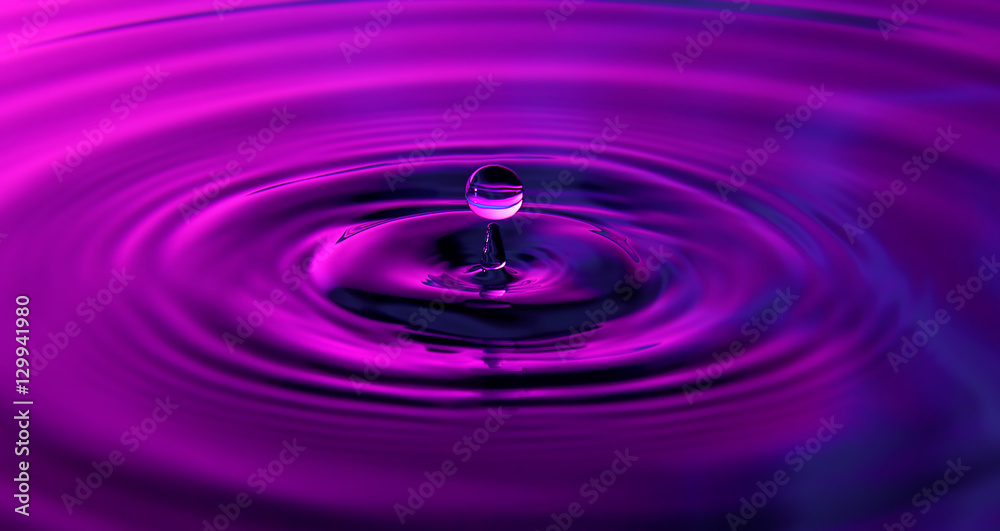 A drop of water falls and leaves ripples. A drop of water falls and leaves ripples.
