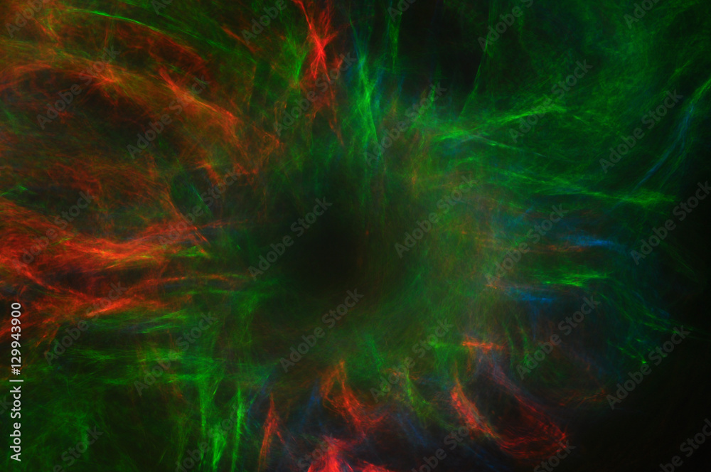 Abstract composition of dark colored smoke in the dark, red, blu Abstract composition of dark colored smoke in the dark, red, blu
