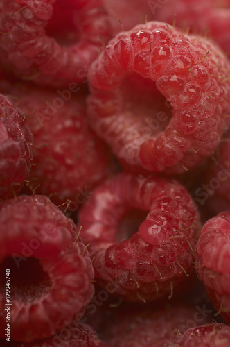 Detailed image of fresh raspberries