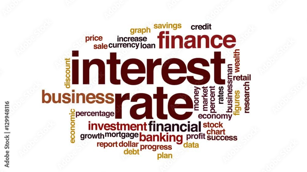 Interest rate animated word cloud. Interest rate animated word cloud.