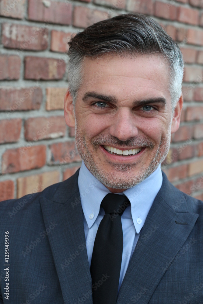 Successful Caucasian elegant businessman isolated Successful Caucasian elegant businessman isolated