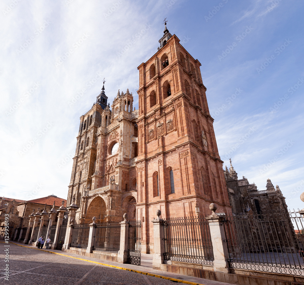 View of the Astorga cathedral, Spain