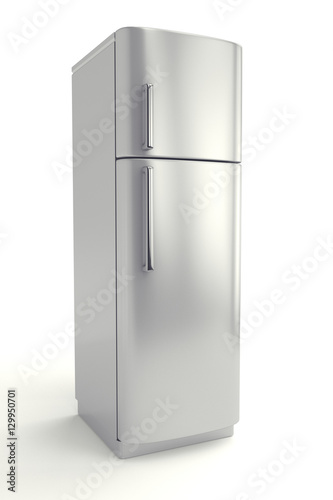 3d model Closed white fridge
