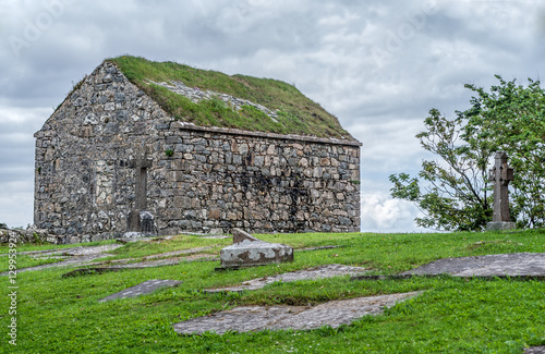 Stone Church in Cemetery, Spiddal, County Galway, Galway, Irelan photo