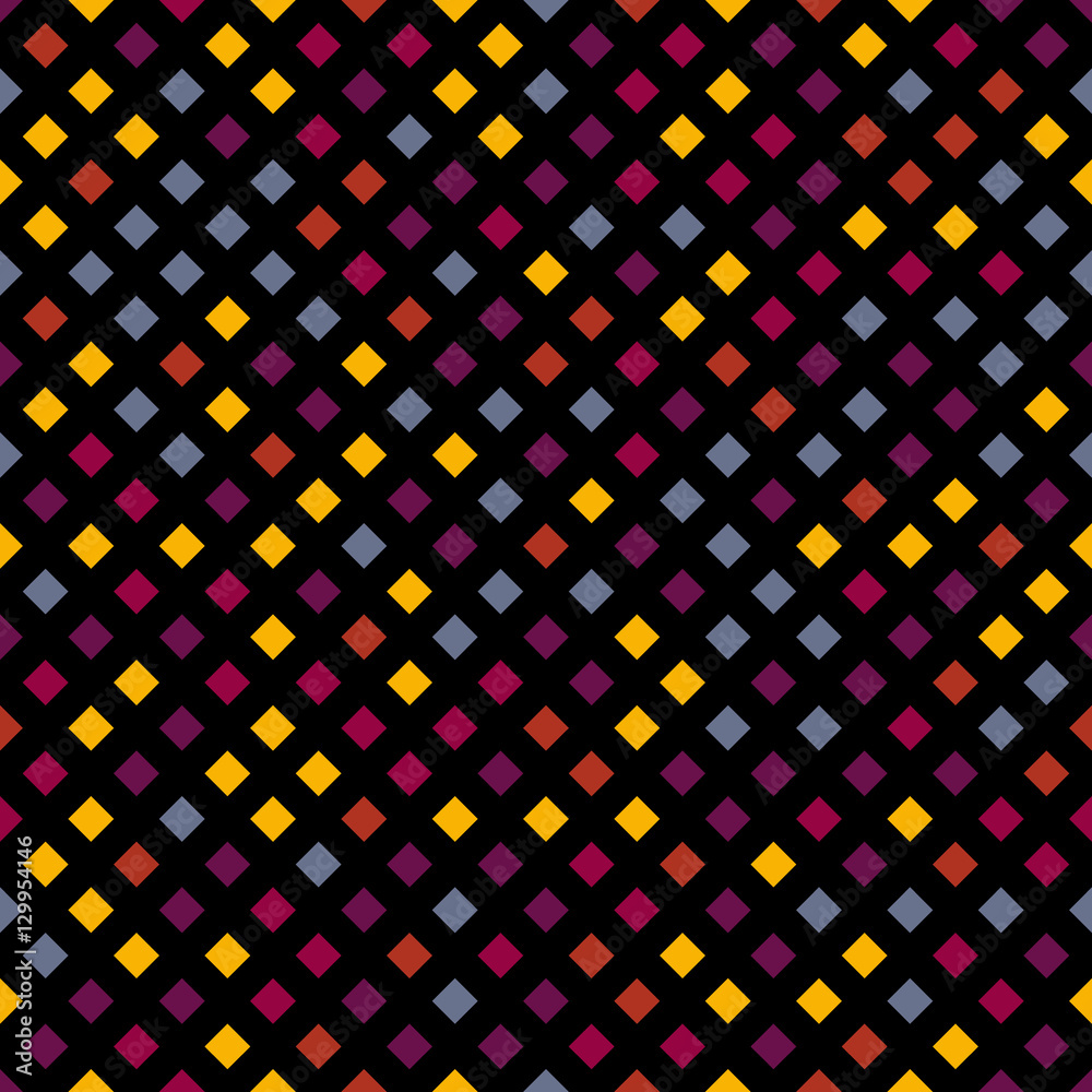 Abstract seamless mosaic on a black background. Abstract seamless mosaic on a black background.