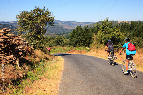 Pilgrimn biker along the way of St. James