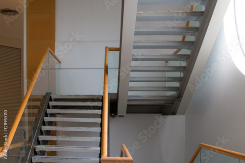 Luxury office buildings  indoor stairs interior decoration