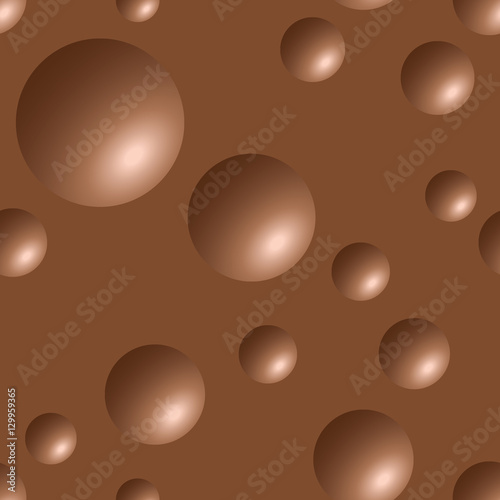 Seamless chocolate bar bubbles texture pattern illustration