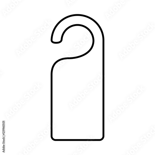 label door hanging isolated icon vector illustration design