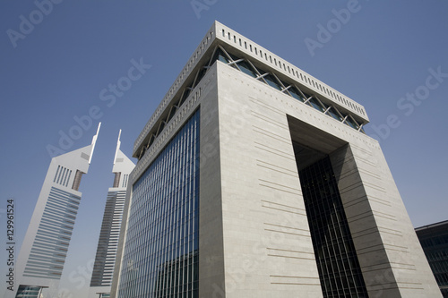 Photography UAE Dubai The Gate building of the Dubai International Financial Centre and the