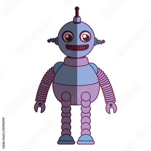 robot character isolated icon vector illustration design