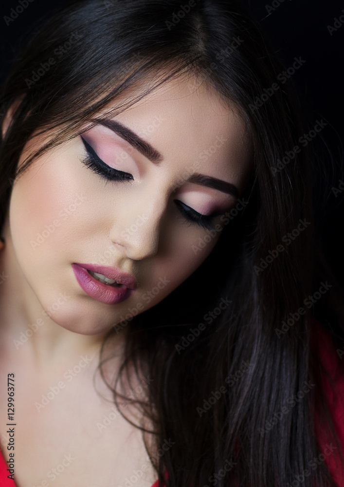 Fashion make-up, fashion model with fashion make-up. Fashion make-up, fashion model with fashion make-up.