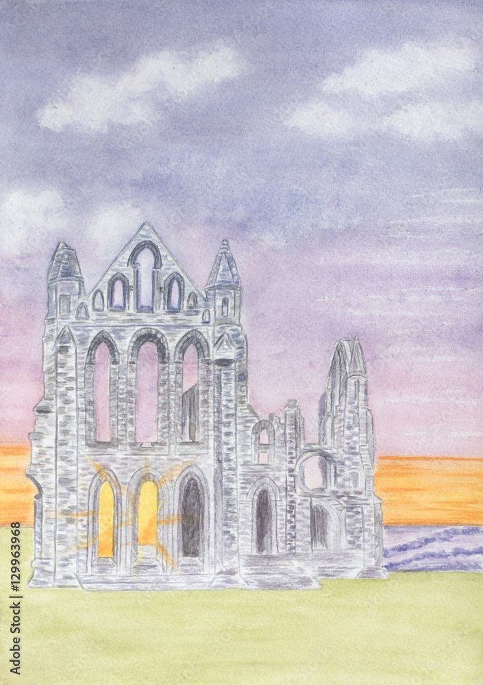 Naklejka premium Whitby Abbey Ruins