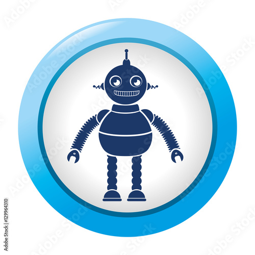 robot character isolated icon vector illustration design