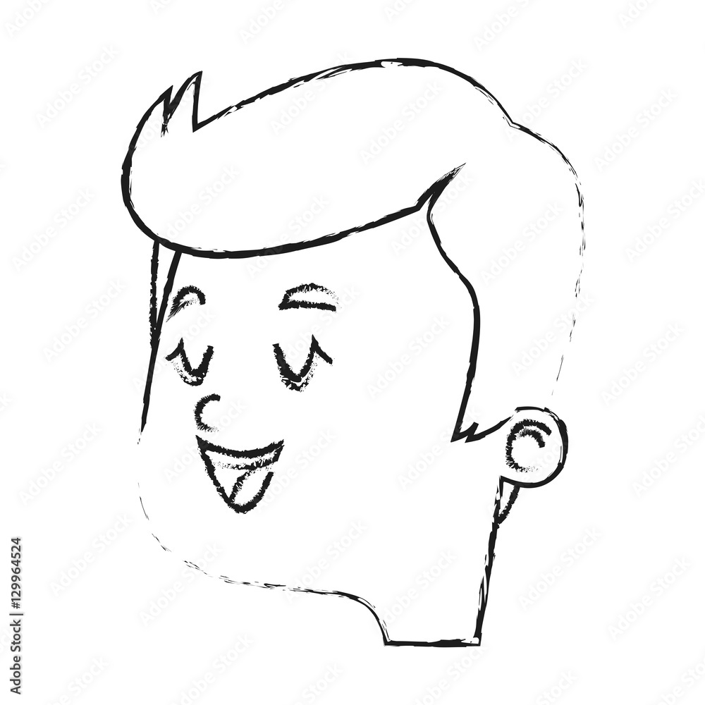 Man cartoon icon. Male avatar person people and human theme. Isolated design. Vector illustration Man cartoon icon. Male avatar person people and human theme. Isolated design. Vector illustration