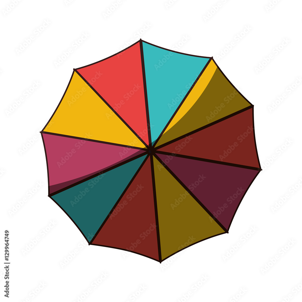 umbrella protection isolated icon vector illustration design