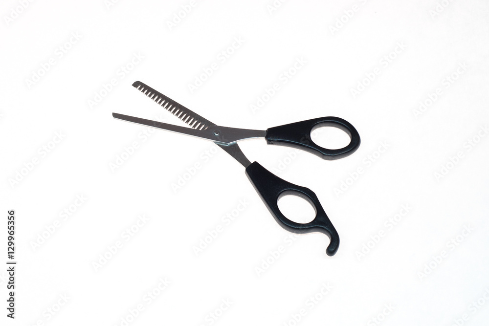 professional effileer haircut scissors on white background professional effileer haircut scissors on white background