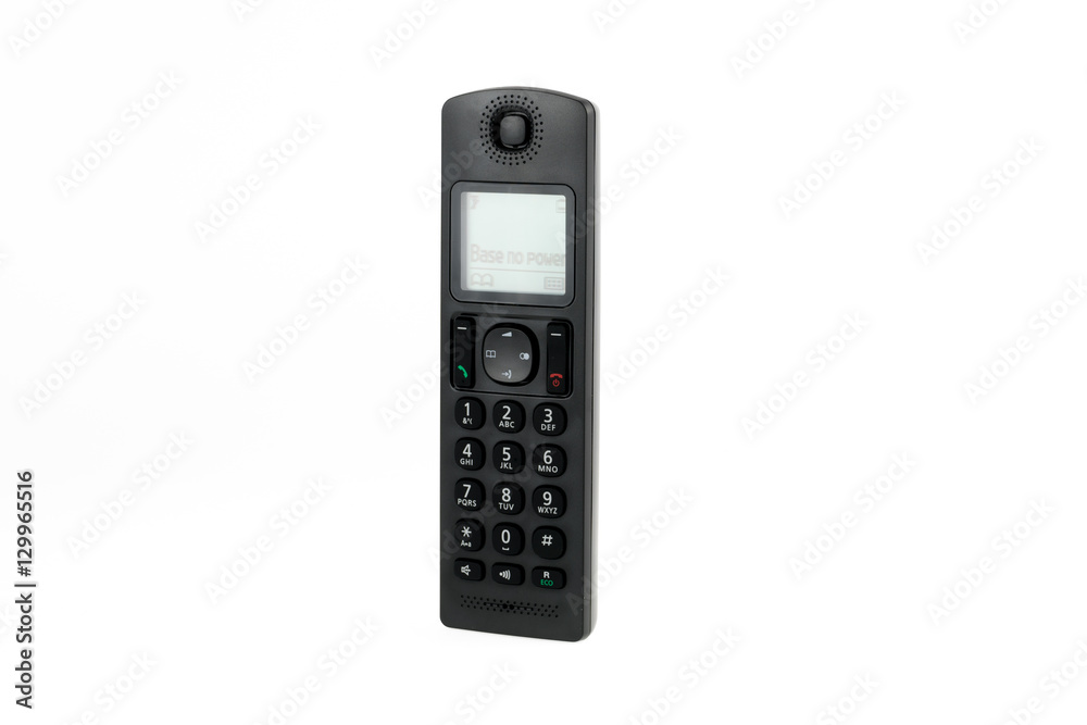 modern cordless dect phone with charging station and display on modern cordless dect phone with charging station and display on