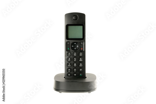 modern cordless dect phone with charging station