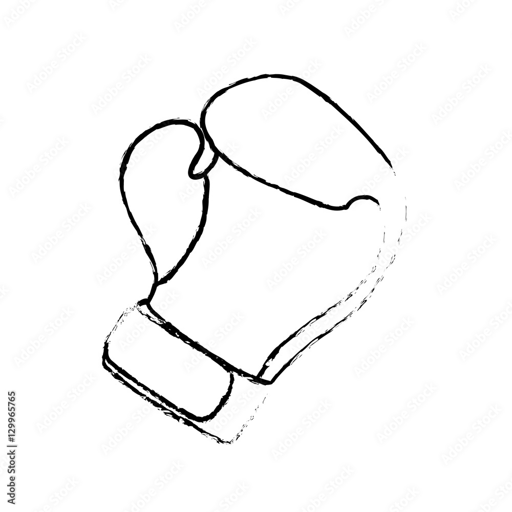 Obraz premium boxing glove icon over white background. sport equipment concept. vector illustration